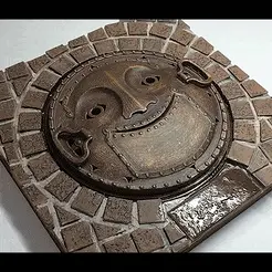 01-L.gif STL file Smiling manhole cover from the Ghibli Museum・3D print design to download