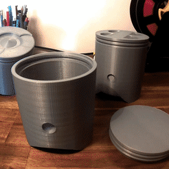 Piston Boxes.gif Archivo STL Cajas en forma de pistón・Modelo para descargar y imprimir en 3D, Monkey3D
