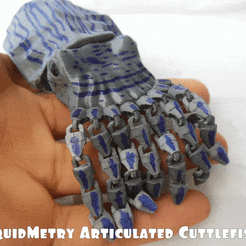 cuttle.gif Download STL file Articulated CuttleFish BJD Print-in-Place • 3D print design, ammonite5665