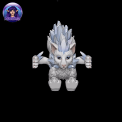 Wolf-Pup-Crystal.gif Файл 3D Щенок хрустального волка・3D-печатная модель для загрузки, MysticSaige