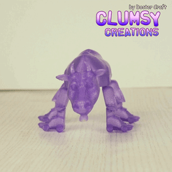 cowL.gif Download STL file CLUMSY COW Flexi • 3D printing design, DoctorCraft