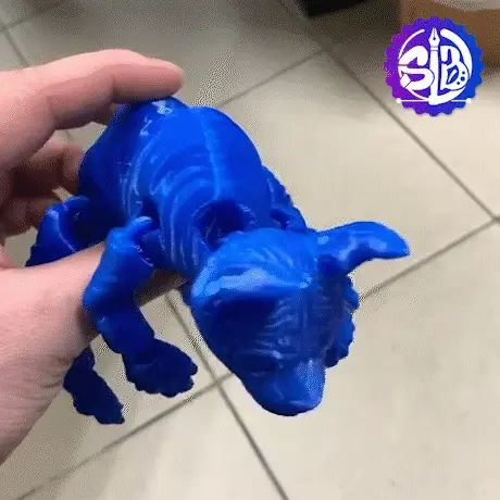 GIF-460.gif Кошка сфинкс - FLEXI - 3MF - PRINT-IN-PLACE STL