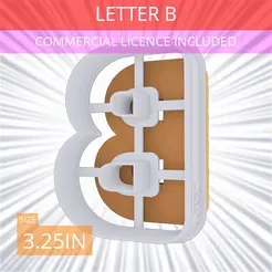 Letter_B~3.25in.gif Letter B Cookie Cutter 3.25in / 8.3cm