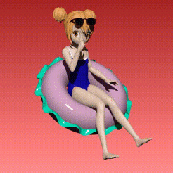 taiga-movie.gif Download STL file Taiga swinsuit figure • 3D printable model, ChibiNation