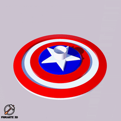 Captain_America_Base_Helmet-Frikarte3D.gif Fichier STL Support de casque Captain America - Avengers・Objet imprimable en 3D à télécharger