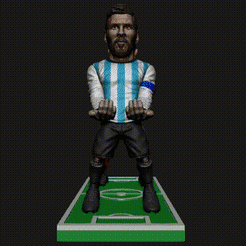 messiii.gif STL file Messi and Cristiano Ronaldo joystick holder・3D printer design to download