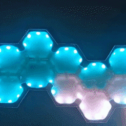 VID_20220804_230820-0.gif STL file hexagonal led lights・Model to download and 3D print, 3Dcreator101