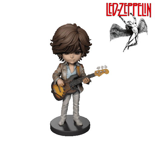 John Paul Jones – Led Zeppelin Chibi Classic Rock Bassist  Figure (Fan Art)