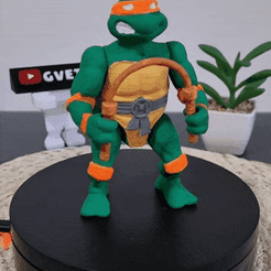 TMNT Michelangelo 1988 Articulated Print-in-Place