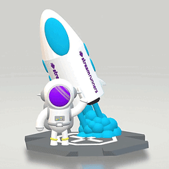Benoit-avec-fusée-2.gif Archivo STL gratuito Benoit StreamRunners・Objeto imprimible en 3D para descargar