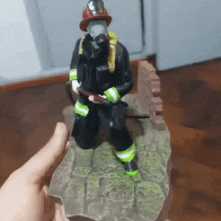 video_2022-10-07_09-55-30.gif STL file Firefighter Diorama・3D printer design to download