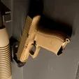 barrel-hanger.gif MAGNETIC HANGER FOR PISTOLS AND REVOLVERS - 9MM AND UP