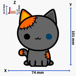 GIF.gif Archivo STL CAT HALLOWEEN - COOKIE CUTTER・Modelo imprimible en 3D para descargar, WILLGALLETAS
