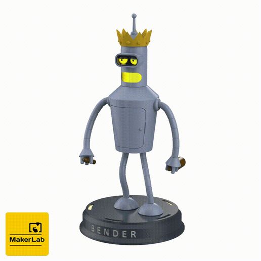 GIF_720x720.gif Bender - Printable 3d model - STL files - Personal Use