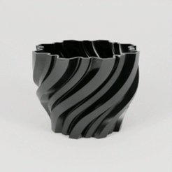 Spiral-vase-spin-360-gif.gif 3MF-Datei SPIRAL-VASE・3D-Druckvorlage zum Herunterladen, toprototyp