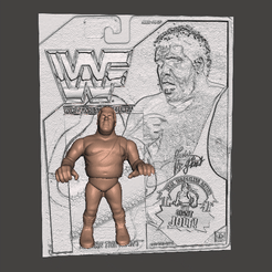 GIF.gif Fichier STL WWF HASBRO ANDRE THE GIANT BLISTER CARD WWE WCW AEW ECW・Modèle à télécharger et à imprimer en 3D
