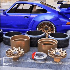 0.gif 3D file RWB CVT Style Deep Dish Wheels: Front and Rear Set・3D printable design to download