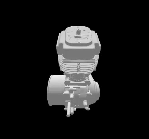 Motorcycle-engine.mp4 Motor bicilíndrico en V de alta fidelidad refrigerado por aire