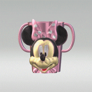 Bebé rosa de Bling Minnie Mickey Mouse Personalizado Maniquí titular Saver Clip 