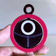 SQUID-GAME-KEYCHAIN-3D_500x500.gif ○△□ Squid Game Soldier Geometry Mask turning keychain