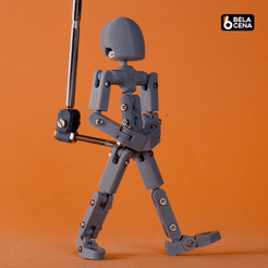 Cowboy_walkCycle_1.gif 3D file Stopmotion Armature - 15cm Basic Model_V01・3D printing idea to download