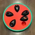 WatermelonCatToyPuzAnimate.gif Watermelon Treat Puzzle Interactive Cat Toy with Multiple Difficulty Levels