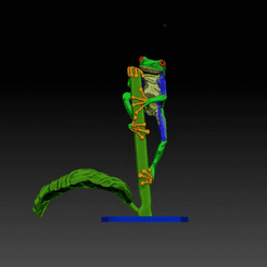 rana.gif Download STL file Desk Frog • Design to 3D print, Irrational_Scum