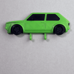 GOLF-KEY-HANGER.gif Archivo STL Colgador de llaves del VW Golf (mecanismo de impresión en el lugar)・Modelo para descargar y imprimir en 3D, soarpix