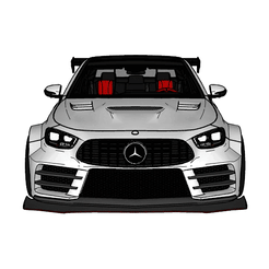 Mercedes-AMG-E63.gif Fichier STL Mercedes AMG E63・Plan pour impression 3D à télécharger