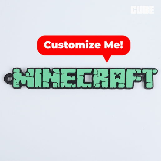 GIF.gif MINECRAFT Customizable Keychain