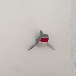 shark-hanger.gif STL-Datei Hai-Aufhänger für Maske, Angelrute...・3D-Drucker-Vorlage zum herunterladen