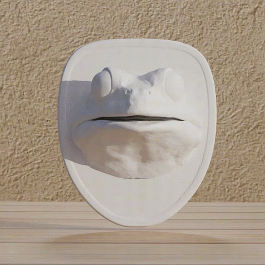 Trophée-Grenouille.gif file File: Frog Trophy Animals in digital format・3D printable model to download, Mak3_Me_Studio