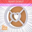 Heart_Donut~4in.gif Heart Donut Cookie Cutter 4in / 10.2cm