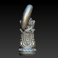 5.gif Archivo OBJ Ajedrez Alien Giger TORRE・Objeto de impresión 3D para descargar, Enkil_Estudio_3D