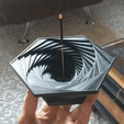 Incense-Holder-in-use.gif STL-Datei Spiral Hexagon Incense Holder kostenlos・Vorlage für den 3D-Druck zum herunterladen