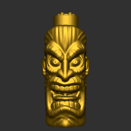 CLIPPER LIGHTER COVER TIKI ONE COVER .COVER TO CUSTOMIZE LIGHTER -CLIPPER- HIGH DEFINITION STL FILES.