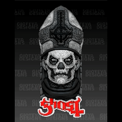 Ghost-Band.gif STL file GHOST Papa Emeritus II Magnet・3D printable design to download, GioteyaDesigns