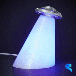 Abduction-UFO-Lamp-GIF.gif 3D file Abduction UFO Lamp・3D printing model to download