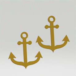 120-earr.gif STL file earrings - anchors 120・3D printer design to download