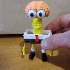 ezgif.com-gif-maker-1.gif STL file SpongeBob - spongebrain・3D print model to download