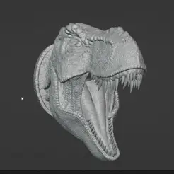 Diseño-sin-título.gif STL file Bust 4 Jurassic Park Tyrannosaurus Rex (Dinosaur)/ Bust 4 Jurassic Park tyrannosaurus・3D print design to download