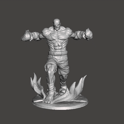 GIF.gif STL file STREET FIGHTER SAGAT FIGURE・Template to download and 3D print