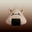 video-ezgif.com-video-to-gif-converter.gif Cat Onigiri Earring/Keychain