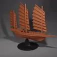 Xebec-Standard-Ship-Render.gif Xebec Sailing Airship Gaming Miniature Flying Ship Compatible with DnD Spelljammer