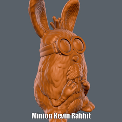 Sf a y' 2 iM . We i’ We TT Gna STL file Minion Kevin Rabbit (Easy print no support)・3D printing model to download
