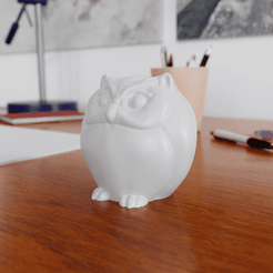 thumb.gif Archivo STL Bonita hucha búho・Objeto de impresión 3D para descargar