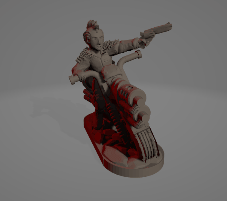 FirebikePunk.gif Download STL file Firebike Raider Punk • 3D printing design, Ellie_Valkyrie