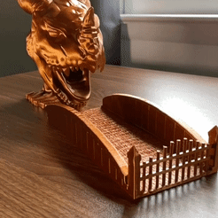 Dragon-Head-Dice-Tower.gif Archivo 3D Torre de dados con cabeza de dragón sin soporte & más・Idea de impresión 3D para descargar