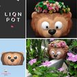 Holder-Post-para-Instagram-Quadrado.gif 3D file Lion Pot・Design to download and 3D print