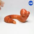 Sequence-01.gif STL file EARTHWORM CARTOON ARTICULATED・3D printing model to download